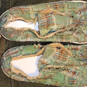 Plaid street shoes